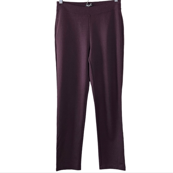 Eileen Fisher Plum Purple Pull On Legging Career Pants - Picture 1 of 5